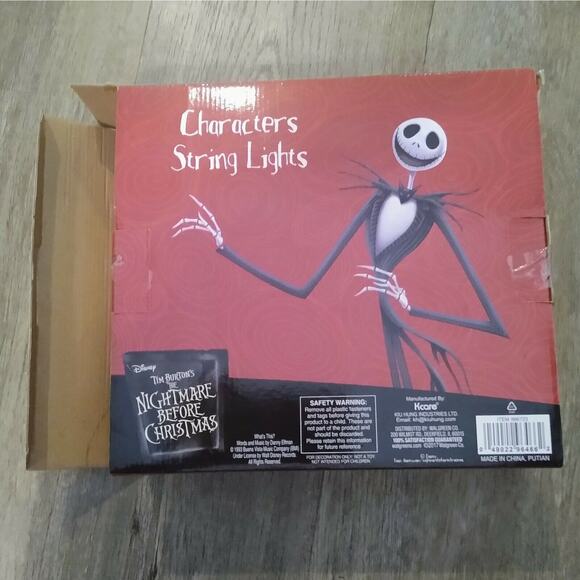 Disney Nightmare Before Christmas Jack Skellington Santa String Lights 10 ct Box - Picture 4 of 4